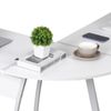 58" Computer Gaming Laptop Table L Shaped Desk Workstation Office Desk White