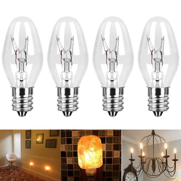 Highest Quality (4 Pack) 15 Watt Night Light Bulbs Fits Plug-In Scentsy Warmer