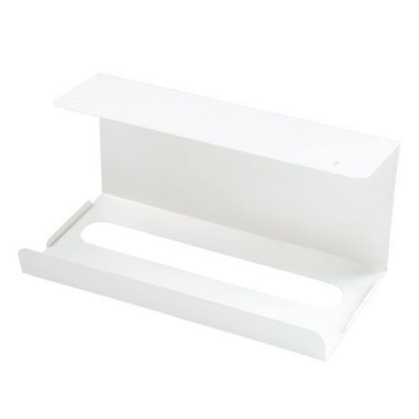 MaT store Paper Towel Holder Wall Mounted Kitchen Paper Case Storage Rack White