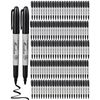 100 Pack Permanent Markers Bulk Black Permanent Marker Set Fine Point Pens Work