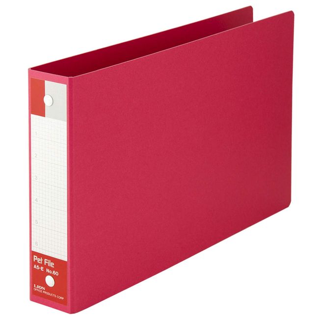 Lion Office Charger Pet File A5 Back Width 35 mm Red