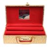 Kuber Industries Wooden Two Rod Bangle Storage Box (Gold) -Ctktc8692