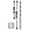 kwb HSS Metal Drill Bit Ø 6.5 mm (Extra Long, Right Cutting, Pointed Tip) - Drill Machine Accessory