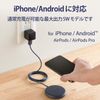 Elecom W-QA16NV Wireless Charger, Qi Compatible, 5W, Integrated Cable, 3.3 ft (1 m), Compact, Tabletop, Navy