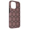 iPhone 14 Pro Max Maroon Dark Chocolate Circles Lines Rectangles Pattern スマホケース