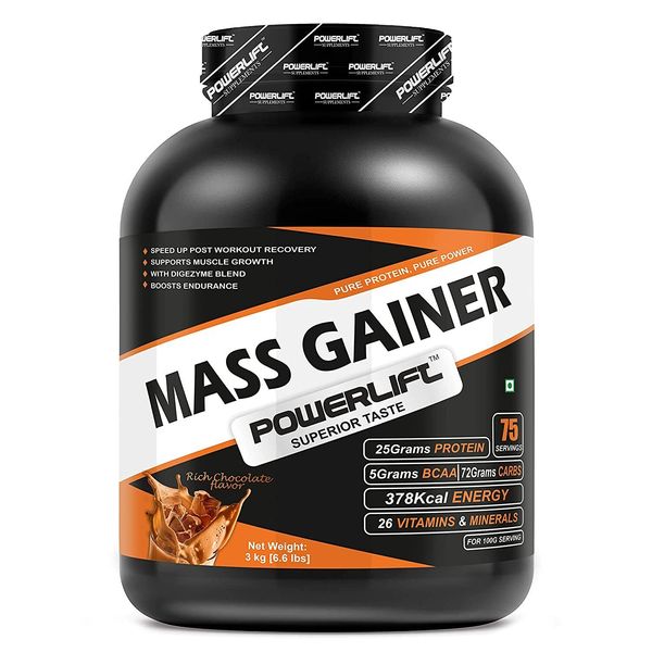 Muscle Mass Gainers Protein Powder (3kg Rich Chocolate) Protein Muscles Gainer