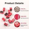 20pcs Slide Type Dip Switch，2 Position Double Row Dip Switch 2.54mm PCB Mountable On Off Toggle Switches for Circuit,Breadboard