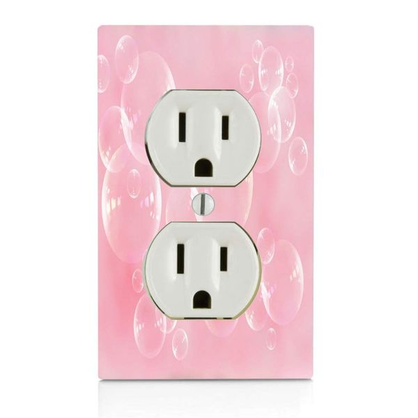 Pink Bubbles Electrical Outlet Plate