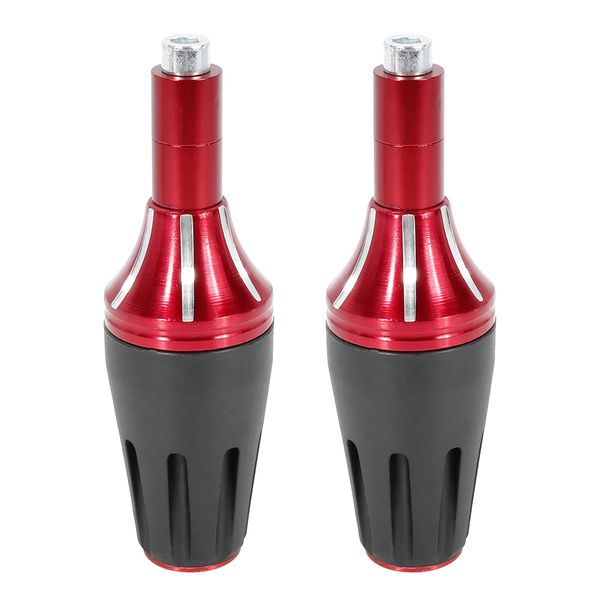 F FIERCE CYCLE 2pcs Red Motorcycle Universal Frame Slider Crash Protector M8