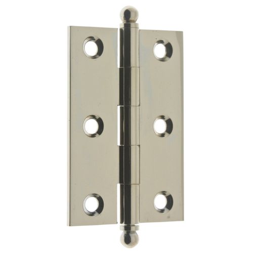 idh by St. Simons 83020-014 Professional Grade Quality Genuine Solid Brass Cabinet Hinges, Bright Nickel, 3 x 2-Inch, Pair