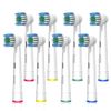 8X Electric Toothbrush Heads, ICOVE Compatible with Oral-B Braun Electric Toothbrush, Precision Clean Professional Brush Replacement Head for Oral B (8 Count, Pack of 1)