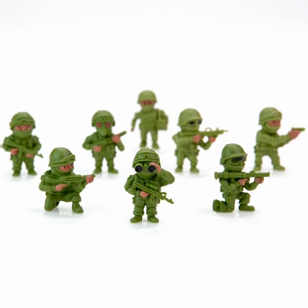 Entervending Army Men Action Figure - Small Soldiers Toys for Kids - 100 Pcs Army Soldier Toy Playset - Military Toys - Toy Army Men - Army Party Decorations - Bulk Toys