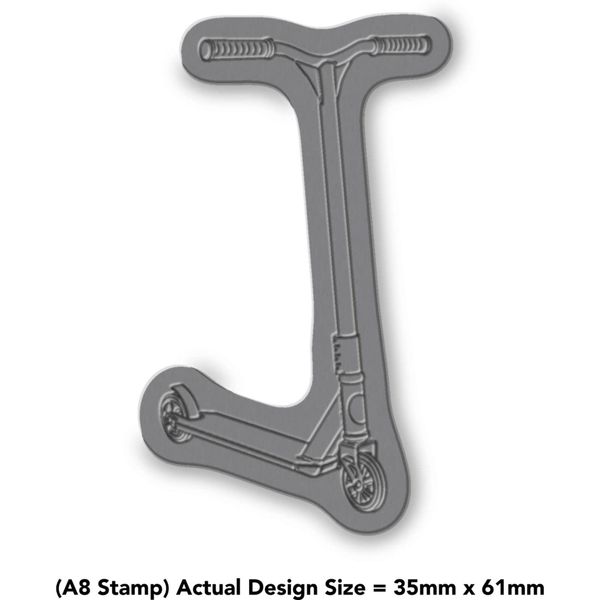 Azeeda A8 'Scooter' Unmounted Rubber Stamp (RS00039061)