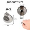 Gas Stove Knob 6 Pcs Cooker knobs Replacement Cooker Knobs 6MM Universal Cooker Replacement Knobs Multipurpose for Kitchen Cooktop, Gas Stove & Various Ovens, Precise Temperature Control
