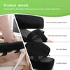 Extra Thick 2 inches Chair with Memory Foam Armrest Pads 2-Piece Set (Black)