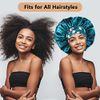 6PCS Extra Large Satin Bonnets for Sleeping, Hair Bonnets for Black Women Braids Curly Hair, B