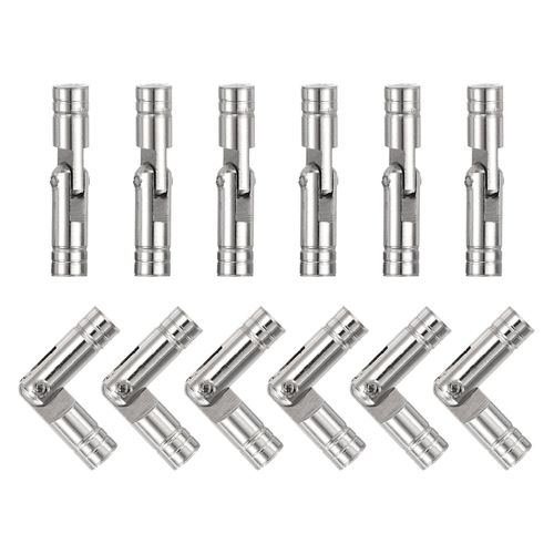 uxcell 12Pcs Invisible Brass Barrel Hinge, 25x5mm Concealed Hinges, Folding Support Cylindrical Hidden Barrel Hinge for DIY Keepsake Box Cabinet Door Barrel Hinges
