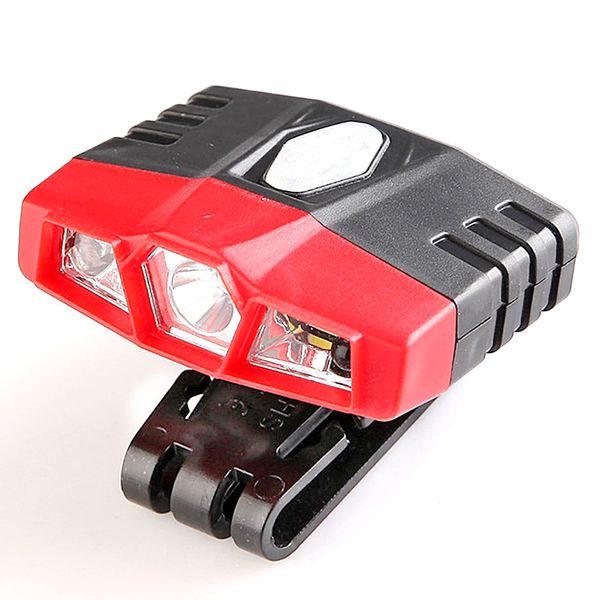 TradeWind Cap Light Hat Light Clip Motion Sensor Fishing Light Outdoor Angle Adjustable USB Charging 29 Hours of Light (Red x Black)