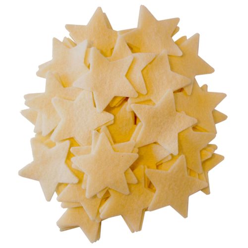 Playfully Ever After 1 Inch 140pc Felt Stars (Buttercream)