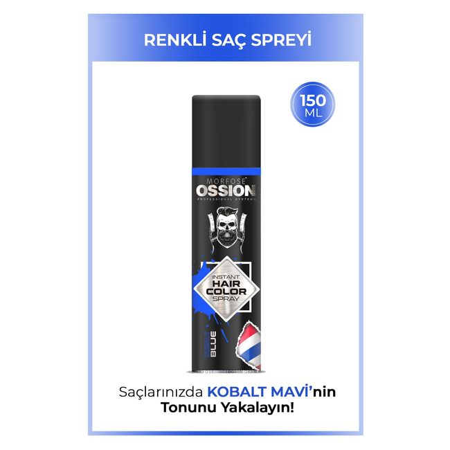 Ossion Premium Barber Line Mavi Renkli Saç Spreyi 150 ml