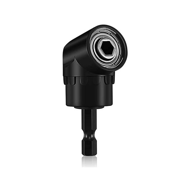 YFFSFDC Right Angle Drill Extension Socket Driver Socket Adapter 105 Degree Angle Hex Magnetic Bit Socket for Electric Screwdriver Drill Attachment Angled Tool for Electric Drill Bit