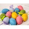 Spring Easter Pastel Egg Pink Blue Yellow Tree Ornaments 2.25" Decor 12pc