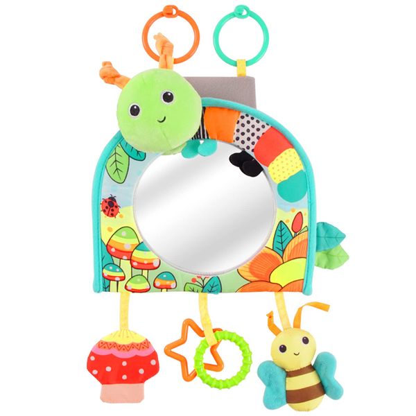 Koty Infant Car Seat Toy - Kick and Play Activity Center with Mirror, Teether and Crinkle Paper, Fun Travel Baby Toy for Rear Car Seat, Easier Drive with Newborns, Babies