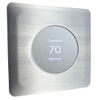 Silver Sheen Square Wall Plate for Google Nest Thermostat 2020 Version Texture Trim Piece