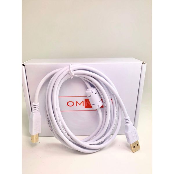 OMNIHIL 8FT-White High Speed USB 2.0 Cable Compatible with Silhouette Cameo 4
