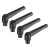 sourcing map 4pcs Clamping Lever Adjustable Handles M8 Metric Female Thread Level Handle Hand Knobs Quick Release Black for Lathe Machinery