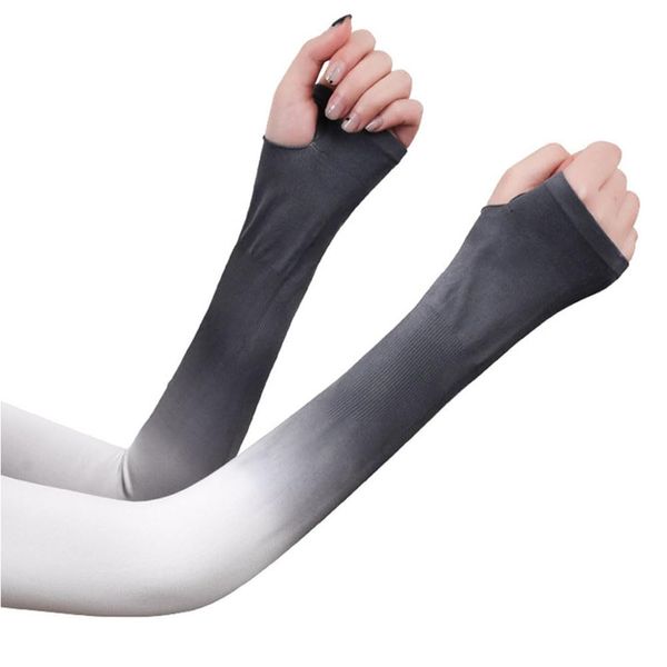 EOMECUIGAO Arm Cover, Cooling Sensation, Arm Cover, UV Protection, Train Outdoors, Cool+Thumb Cover, Sun Blocking, Sweat Absorbent, Quick Drying, Anti-Sun, Cooling Protection, Ultra Thin, Elastic,