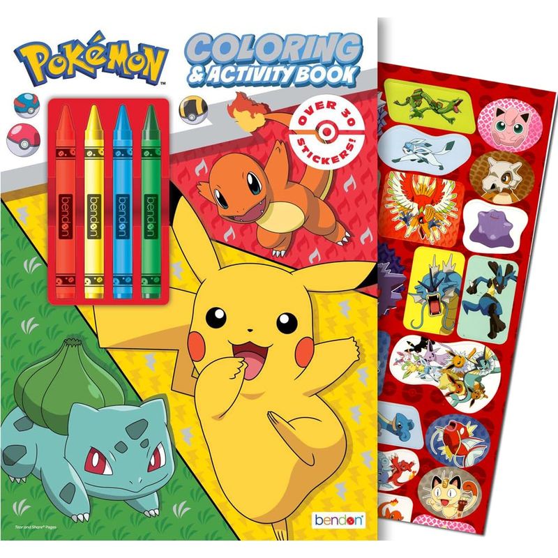 Pokemon Coloring Books Set for Kids Bundle with 3 Pokemon Coloring and ...