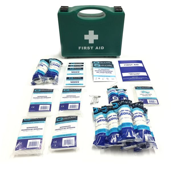 QUALICARE HSE Compliant Quality 1-10 Person Small Work Essential First AID KIT