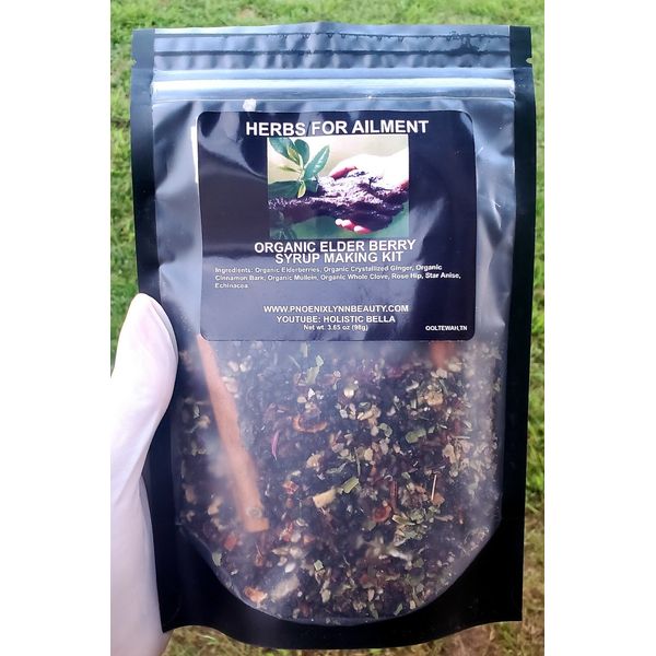 Organic Elderberry Syrup Kit -  with brewing bag