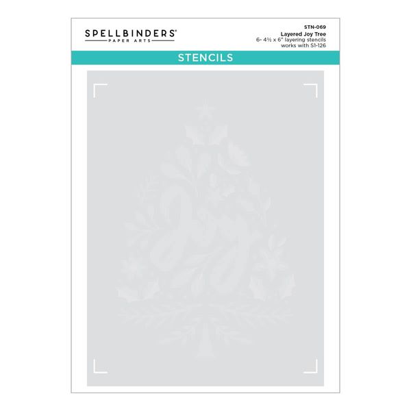 Spellbinders Layered Joy Tree Stencils from The Layered Christmas Stencils Collection
