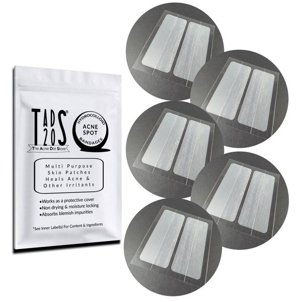 10 ZIT STRIPS, Large Surface Face Body Acne Strips, Rectangle Pimple Patches