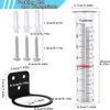 Freeze-Proof Rain Gauge with Red Float Marker & Basic Stand - Clear Measurement