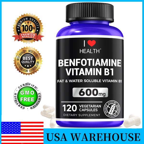 Vitamin B1 Extra Strength 600 MG High Potency Non-GMO, 120 Capsules