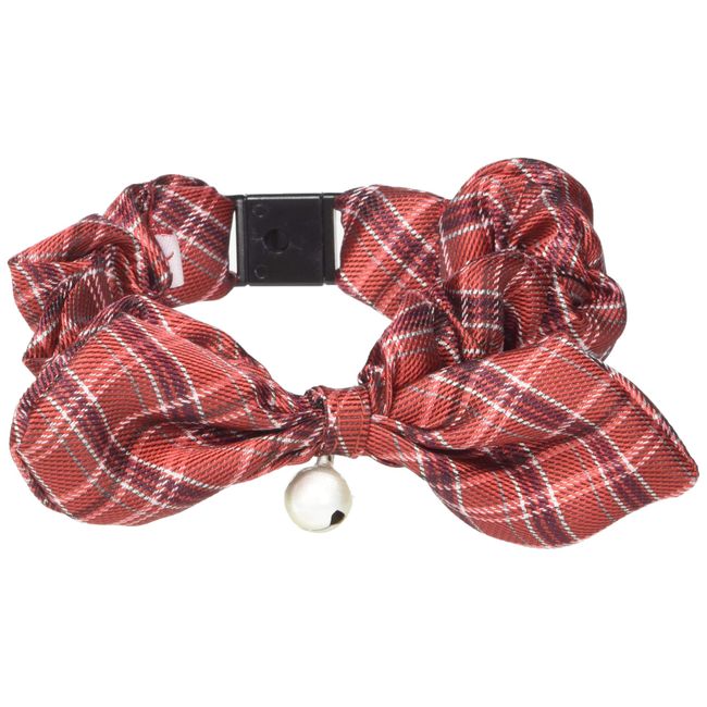 Petio Collar Charmant Cat Collar Scrunchie Plaid Red for Cats