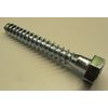 Zinc Hex Head Lag Screw 9/16 Hex Size 3/8 Thread x 3.0" Length, 50 pcs
