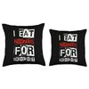 I EAT BURPEES FOR BREAKFAST Workout Humor Throw Pillow