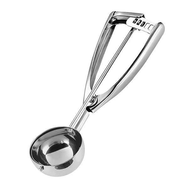 AEX Ice Cream Scoop with Easy Trigger 304 Stainless Steel Scoop for Ice Cream, Cookie, Meatball Scoop and Muffins Ice Cream Scooper (6cm)