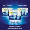 Sparkle Pick-A-Size Paper Towels Spirited Prints 6 Double Rolls = 12 Regular