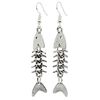 Bluebubble FISH BONE Skeleton Charm Necklace on Gift Card
