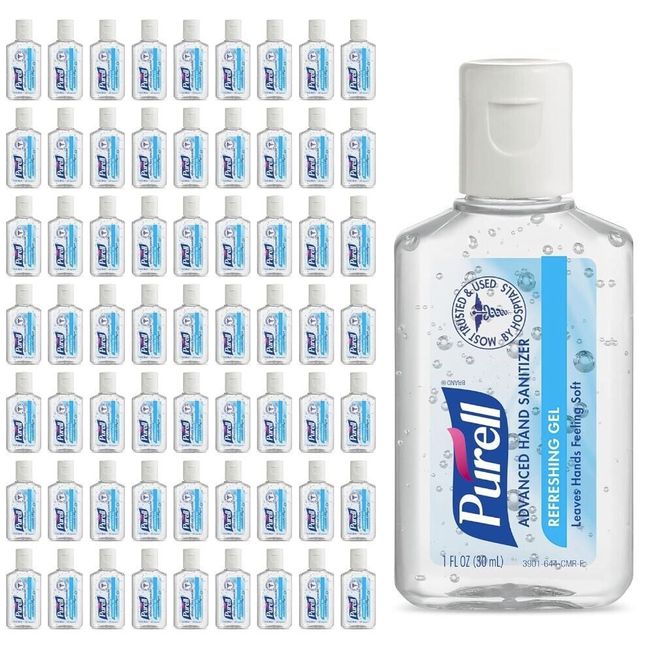 Purell Advanced Hand Sanitizer Refreshing Gel 1oz 30ml Travel Size 72 pack case