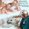 KOHEEL Dental Tools with Metal Case, 8 Count Teeth Cleaning Tools Set, Remove Plaque, Oral Care Hygiene Kit with 2 Type of Tongue Scraper, Tartar Scraper, Gum Cleaner, Dental Probe and Dental Tweezer
