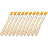 LBY 10pcs Household Cleaning Dusting Brush,135mm(5.31'') Paint Brush Small Size Keyboard Brush Computer Notebook Dusting Brush, Yellow Natural Bristles, Wooden Handle