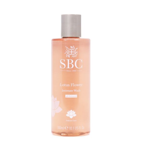 SBC Skincare Lotus Flower Intimate Wash - 300ml | Feminine Wash For Menopause | Intimate Wash For Dryness And Irritation | Soap Free | Vegan Friendly