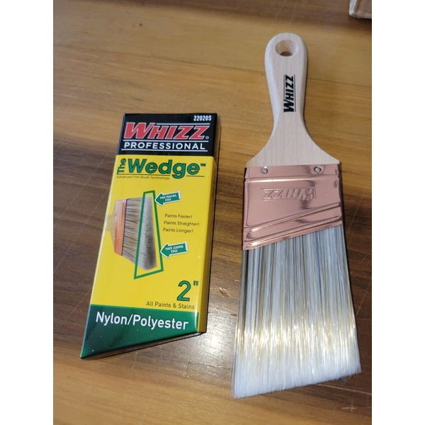 WHIZZ 22020s PRO WEDGE NYLON POLYESTER BLEND 2" SHORTY PAINT BRUSH