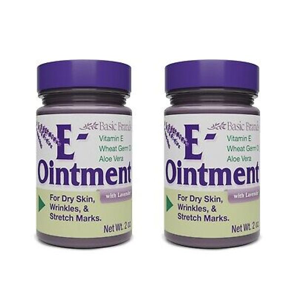 Basic Brands Vitamin E  Ointment, 2 oz, Lavender (Pack of 2)